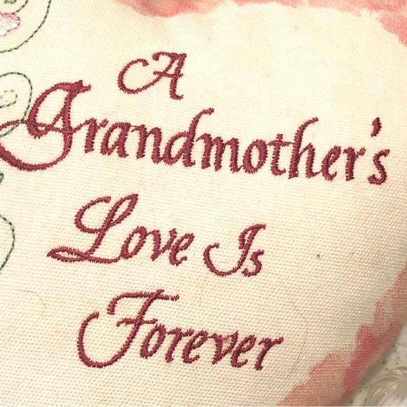 Heart shaped A Grandmother’s Love is Forever pillow - Picture 3 of 10